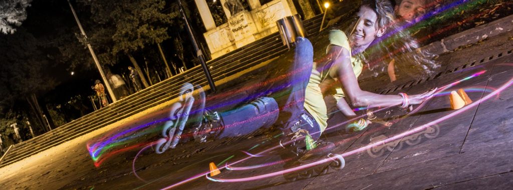 Lightslalom: Freestyle slalom patines y fotografía