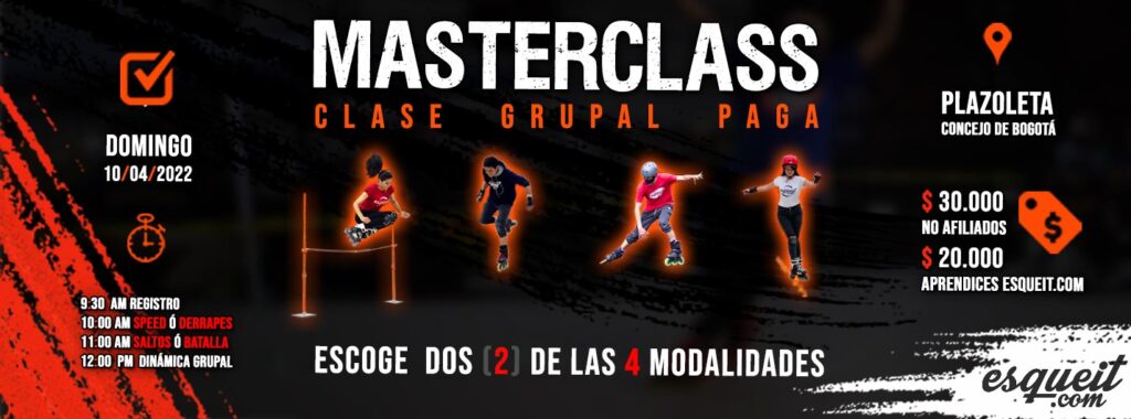 Masterclass Freestyle Slalom Nuevas tendencias sobre ruedas